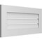 Ekena Millwork Vertical Surface Mount PVC Gable Vent: Functional, w/ 3-1/2"W x 1"P Standard Frame, 34"W x 16"H GVPVE34X1601SF - alternate 2